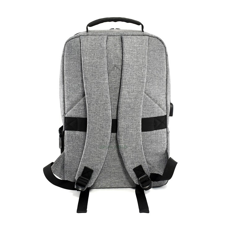 Business Gray Polyester Backpack