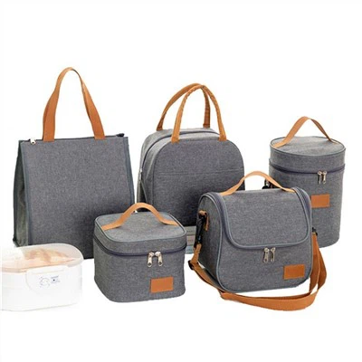 Bolsa de almuerzo Oxford gris