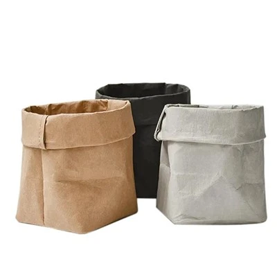 Organizador de almacenamiento de bolsas de papel Kraft lavable