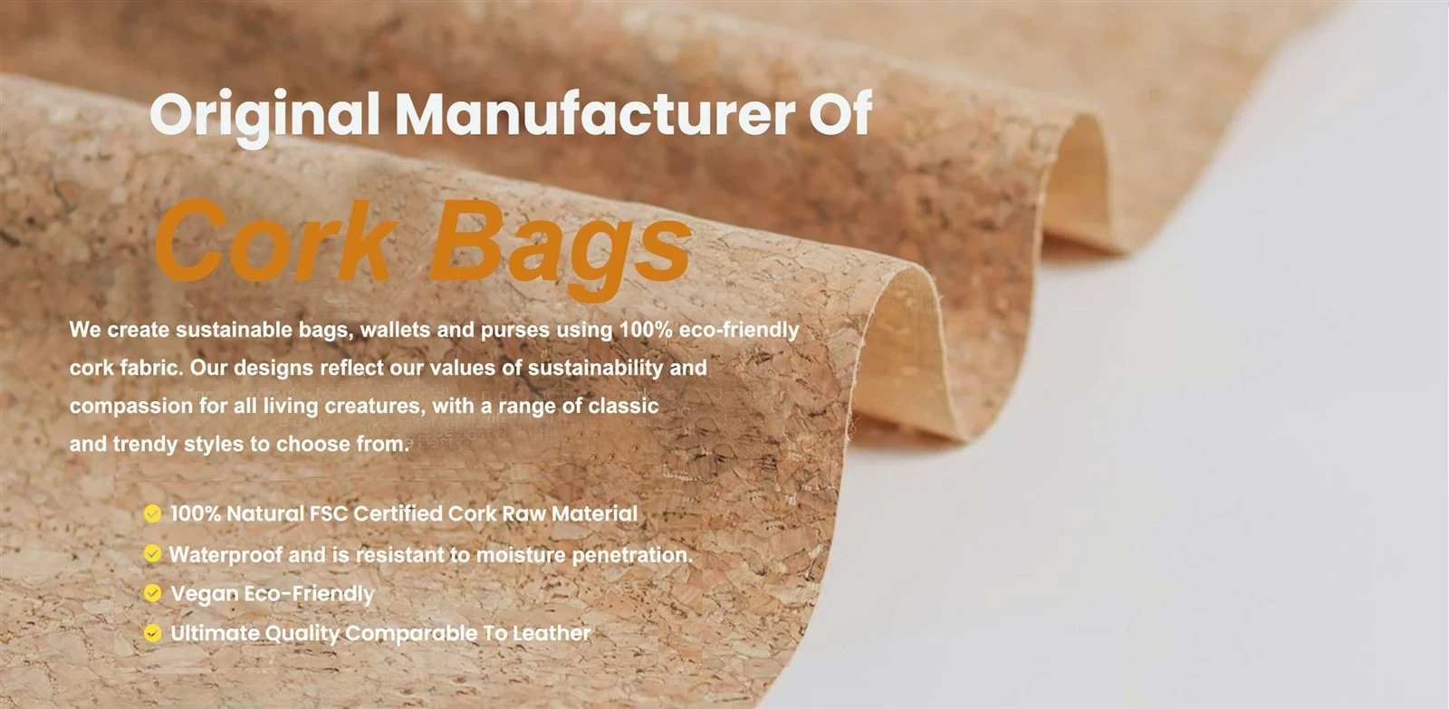 Cork Bags from Green Field Cork Bags from Green Field