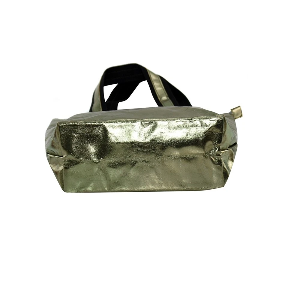 Metallic Green Water-Resistance Shopping Tote Bag