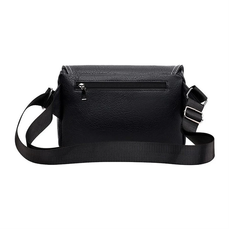 Custom Waterproof PU Leather Messenger Bag Suppliers