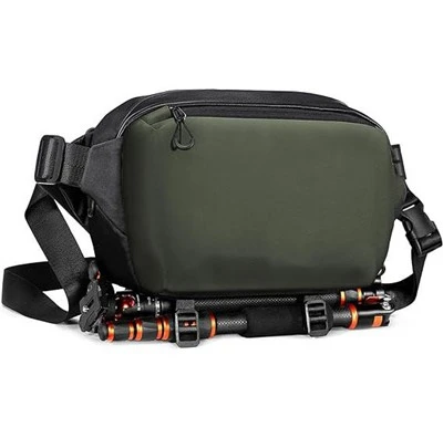 Bolso bandolera para cámara multifuncional 2 en 1 con cremalleras