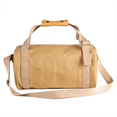 Bolsa de lona espaciosa con 2 bolsillos laterales exteriores Bolsa de lona interior
