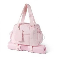 Bolso de lona acolchado para yoga para mujer con cremallera